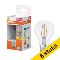 Προσφορά: Λάμπα LED Osram E27 A60 Filament 2700K 1W Warm White (15W) 6Τεμ