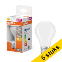 Προσφορά: Λάμπα LED Osram E27 A60 Mat 2700K 1W Warm White (15W) 6Τεμ