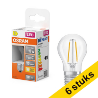 Προσφορά: Λάμπα LED Osram E27 P45 Filament 2700K 1W Warm White (15W) 6Τεμ