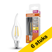 Προσφορά: 6 Λάμπες Κερί Osram E14 LED Νήματος Ρύθμισης Έντασης Διαφανές 4W (40W) LOS00129
