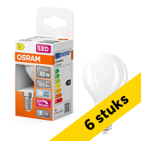 Προσφορά: 6 Λάμπες LED Osram E14 Μπάλα P45 Ματ Ρύθμιση φωτισμού 3.4W (40W) | 4000K