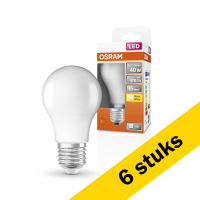 Προσφορά: 6 Λάμπες LED Osram E27 Ματ Αχλάδι A60 4.9W (40W) | 2700K