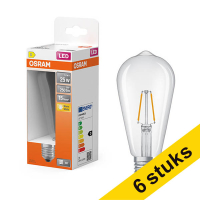 Προσφορά: 6 Λάμπες LED Osram E27 Edison ST64 Νήμα Διαφανής 1.8W (25W) | 2700K