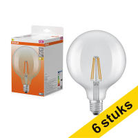 Προσφορά: 6 Λάμπες LED Osram E27 Globe G125 Νήμα Διαφανής 5.9W (60W) | 2700K