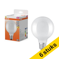 Προσφορά: 6 Λάμπες LED Osram E27 Globe G95 Ματ 5.9W (60W) | 2700K