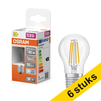 Προσφορά: 6 Λαμπτήρες LED Osram E27 Διαφανείς Σφαιρικοί P45 Νήμα 3.4W (40W) | 4000K