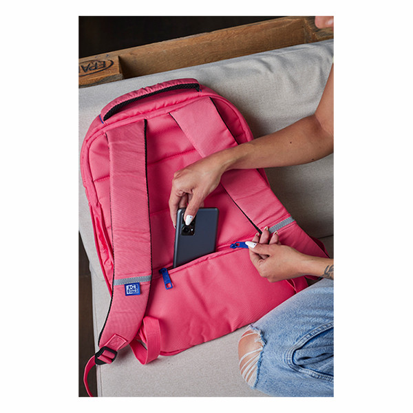 Σακίδιο Πλάτης Laptop Oxford 17'' Pink 260303 - 4