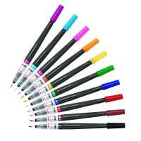 Σετ Μαρκαδόροι Pentel XGFL με Πινέλο (10 τμχ) 210232