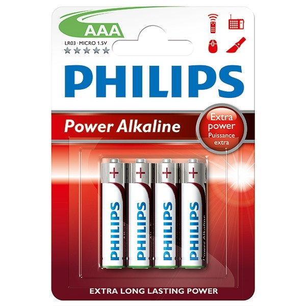 Αλκαλική μπαταρία Philips Power LR03 Micro AAA 4 τεμάχια 098302 - 1