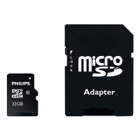 Κάρτα μνήμης Philips Micro SDHC κατηγορίας 10 συμπεριλαμβανομένου προσαρμογέα SD - 32GB 098122