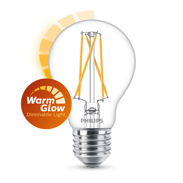 Λάμπα LED E27 Philips Filament 5.9W 2200K-2700K WarmGlow (60W) LPH02533 - 1