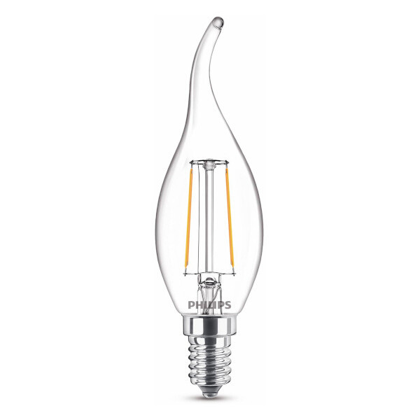 Λάμπα LED Philips E14 με νήματα, διακοσμητικό κερί, διαφανές 2W (25W) LPH02443 - 1