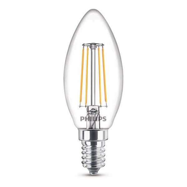 Λάμπα LED Philips E14 με πυρακτωμένο νήμα, κερί, ζεστό λευκό 4,3W (40W) LPH02437 - 1