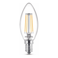 Λάμπα LED Philips E14 με πυρακτωμένο νήμα, κερί, ζεστό λευκό 4,3W (40W) LPH02437