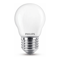 Λάμπα LED Philips E27 σφαιρική ματ θερμό λευκό 6,5W (60W) LPH02358