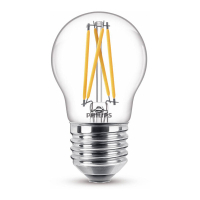 Λάμπα LED Philips E27 Filament WarmGlow 2200K-2700K 3.4W (40W) LPH02545