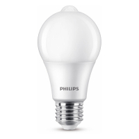 Λάμπα LED Philips E27 Mat Day/Night Motion Sensor 2700K 8W Warm White (60W) LPH02346