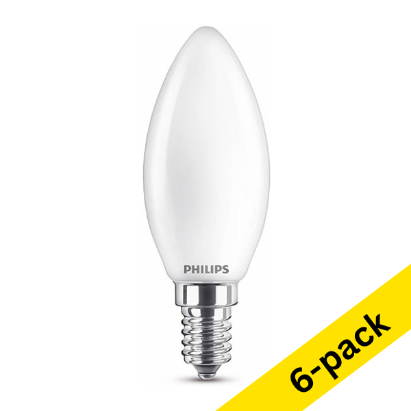 Προσφορά: Λάμπα LED Philips E14 Candle Mat 4000Κ 6.5W (60W) 6Τεμ LPH02428 - 1
