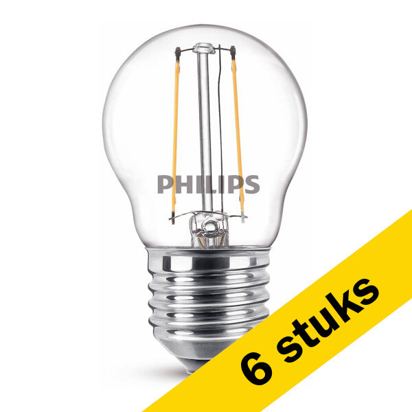 Προσφορά: Λάμπα LED Philips E27 Filament 2700K 250lm 2W Warm White (25W) 6Τεμ LPH02371 - 1