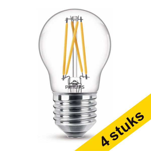 Προσφορά: Λάμπα LED Philips E27 Filament WarmGlow 2200K-2700K 1,8W (25W) 4Τεμ LPH02544 - 1