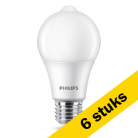 Προσφορά: Λάμπα LED Philips E27 Mat Day/Night Motion Sensor 2700K 8W Warm White (60W) 6Τεμ