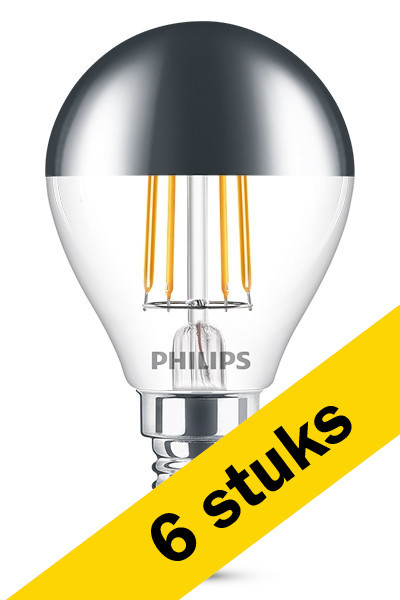 Προσφορά: 6 Λάμπες LED Philips E14 Σφαιρική Κεφαλή Ασημί Καθρέφτης 4W (35W) LPH00488 - 1