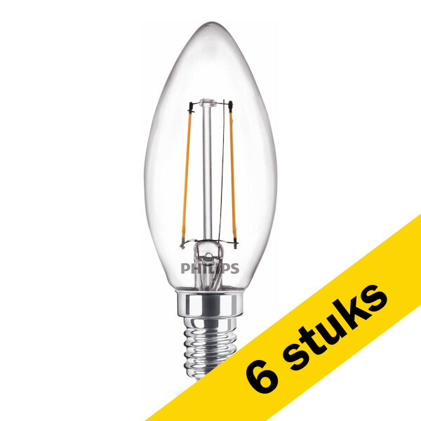 Προσφορά: 6 Λαμπτήρες Κερί Philips E14 LED Warm White 2W (25W) 2700K LPH02436 - 1