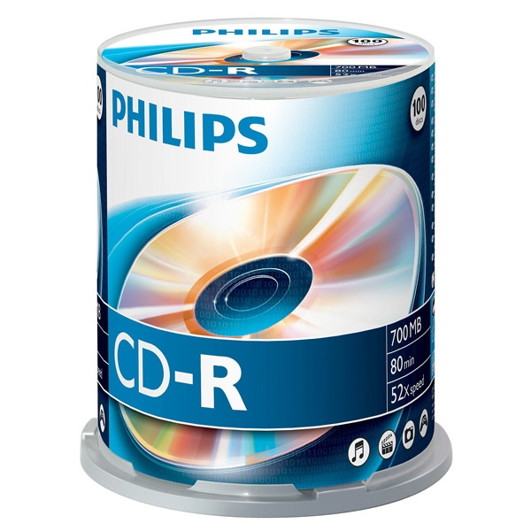 Philips CD-R 80 λεπτών. 100 τεμάχια σε κουτί για κέικ 098004 - 1