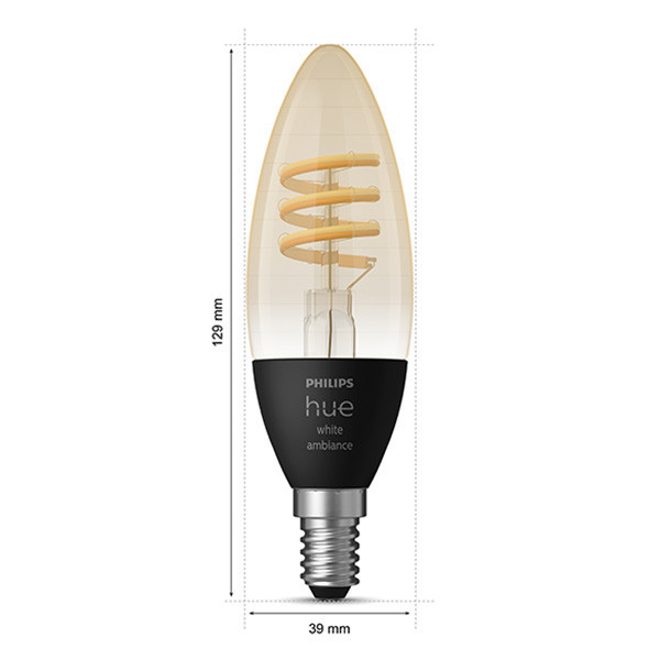 Philips Hue E14 smart λάμπα-κερί C39 ζεστό λευκό ρυθμιζόμενο Zigbee LPH03046 - 2