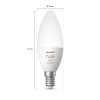 Philips Hue E14 smart λάμπα κερί C39 λευκό και ρυθμιζόμενο RGB Zigbee LPH02700 - 3
