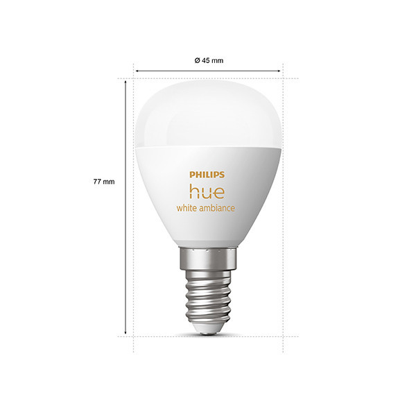 Philips Hue E14 smart λάμπα σφαιρική P45 λευκή ρυθμιζόμενη Zigbee LPH03367 - 2