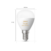 Philips Hue E14 smart λάμπα σφαιρική P45 λευκή ρυθμιζόμενη Zigbee LPH03367 - 2