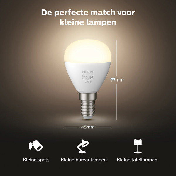 Philips Hue E14 smart λάμπα σφαιρική P45 λευκή Zigbee LPH02723 - 3