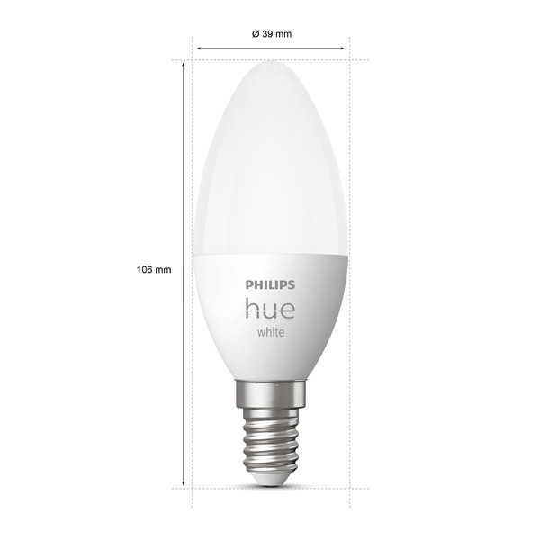 Smart λάμπα Philips Hue E14 λευκό Zigbee 2 τεμάχια LPH02722 - 3