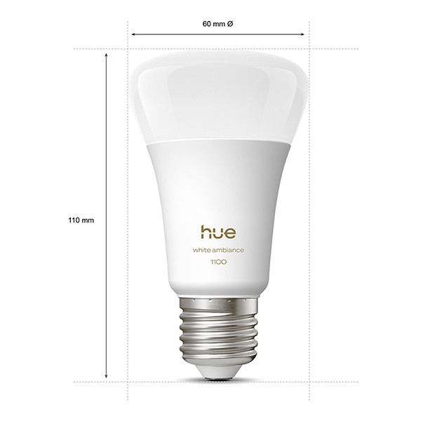 Smart λάμπα Philips Hue E27 με ρυθμιζόμενο λευκό φως Zigbee LPH04278 - 2