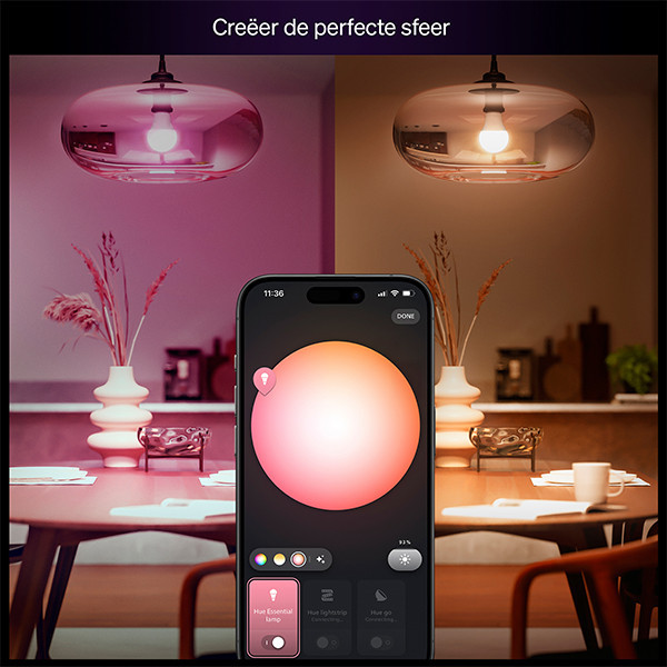 Smart λάμπα Philips Hue Essential E27 λευκή και ρυθμιζόμενη RGB Zigbee 3 τεμάχια LPH04291 - 4