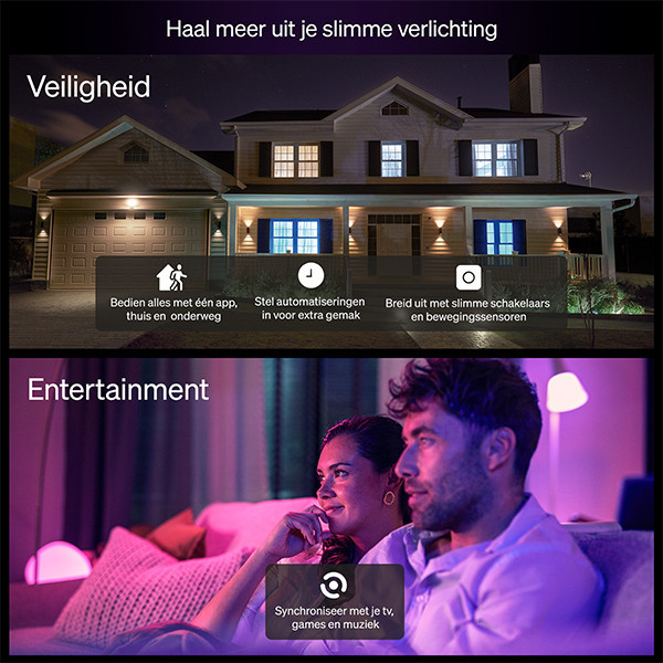 Smart λάμπα Philips Hue Essential E27 λευκή και ρυθμιζόμενη RGB Zigbee 3 τεμάχια LPH04291 - 8