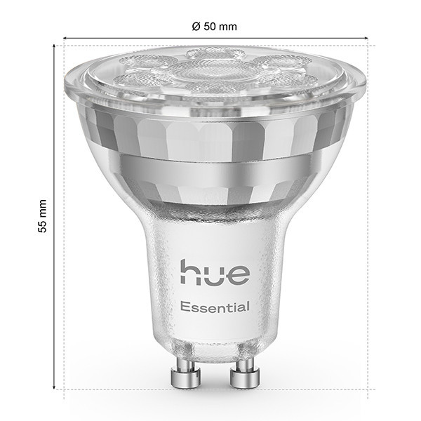 Smart λάμπα Philips Hue Essential GU10 λευκή και ρυθμιζόμενο RGB Zigbee 3 τεμάχια LPH04292 - 2