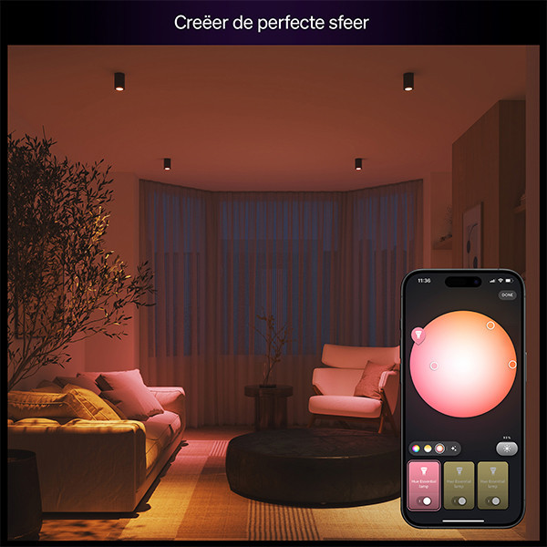 Smart λάμπα Philips Hue Essential GU10 λευκή και ρυθμιζόμενο RGB Zigbee LPH04290 - 4