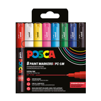Σετ Ακρυλικών Mαρκαδόρων POSCA PC-1MC (κωνικοί 0,7 - 1 mm) 8 τεμάχια 424067