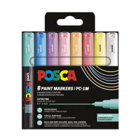 Σετ Ακρυλικών Mαρκαδόρων POSCA PC-1MC Pastel (0,7 - 1 mm κωνικοί) 8 τεμάχια 425400
