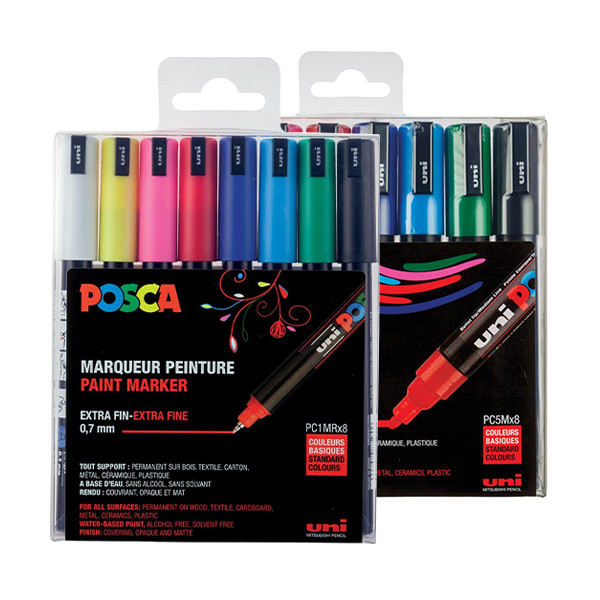 Σετ Ακρυλικών Mαρκαδόρων POSCA PC-1MR/PC-5M (16 τεμάχια) 424478 - 1