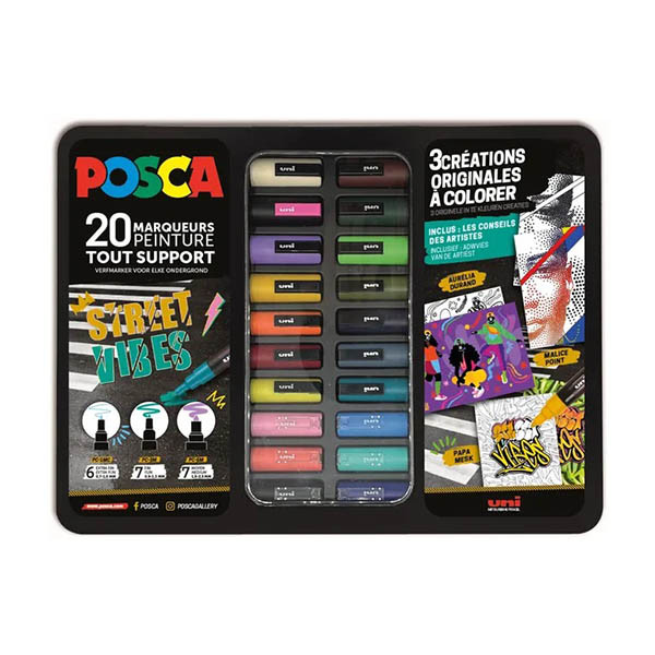 Σετ Ακρυλικών Mαρκαδόρων POSCA Street Vibes PC-1MC/PC-3M/PC-5M (20 τεμάχια) 425421 - 1