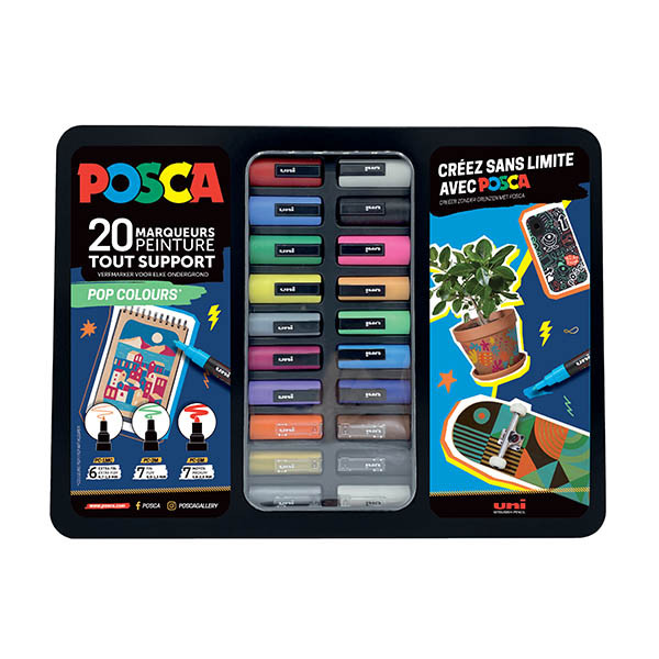 Σετ μαρκαδόρων POSCA PC-1MC/PC-3M/PC-5M Pop Colors (20 τεμάχια) 424482 - 1