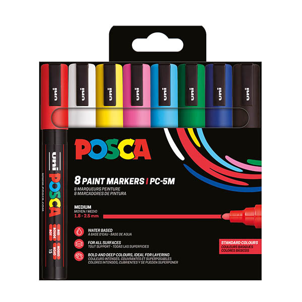 Σετ μαρκαδόρων POSCA PC-5M (στρογγυλοί 1,8 - 2,5 mm) 8 τεμάχια 424168 - 1