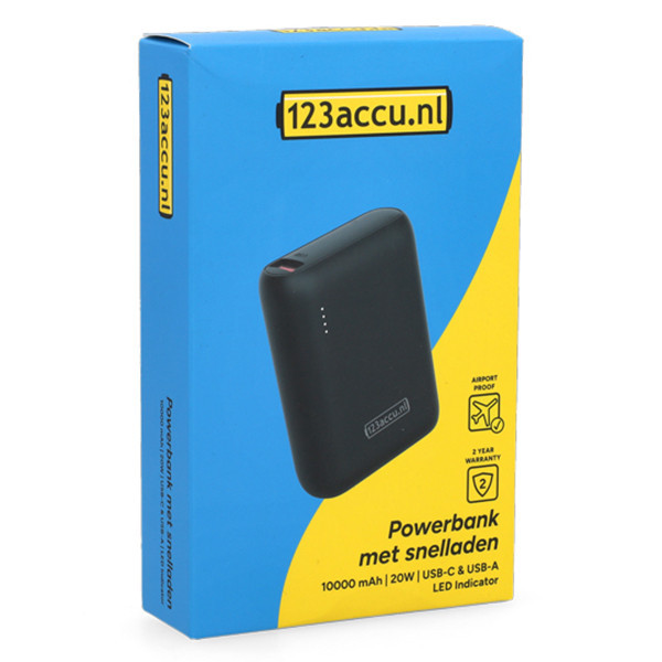 Powerbank 123ink με γρήγορη φόρτιση, μαύρο (20W, 10000 mAh) ADR00364 - 10