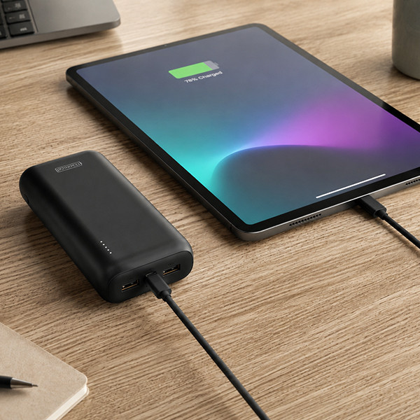 Powerbank 123ink με γρήγορη φόρτιση, μαύρο (20W, 20000 mAh) ADR00365 - 3