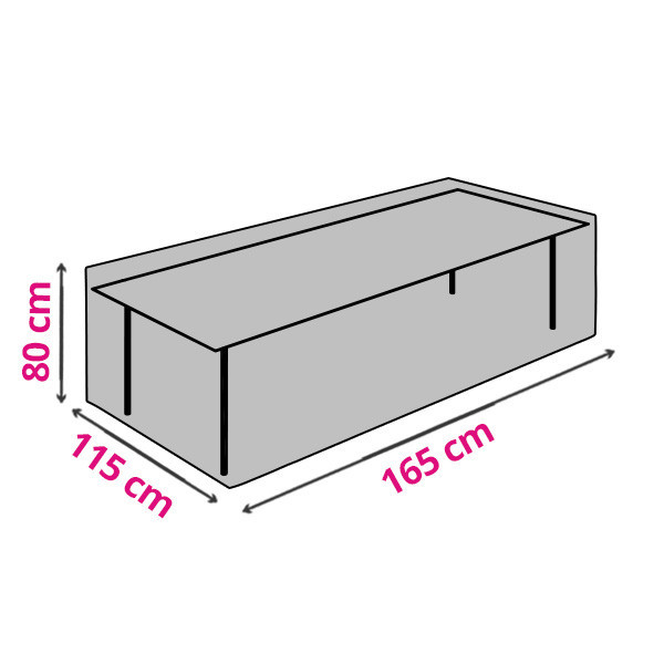 Προστατευτικό Κάλυμμα Tραπεζιού Κήπου Pro Garden 165x115x80cm Μαύρο K170102248 - 1