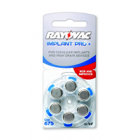 Μπαταρία Ακουστικού Βαρηκοΐας Rayovac Implant pro+ H675 6 τεμάχια 204808