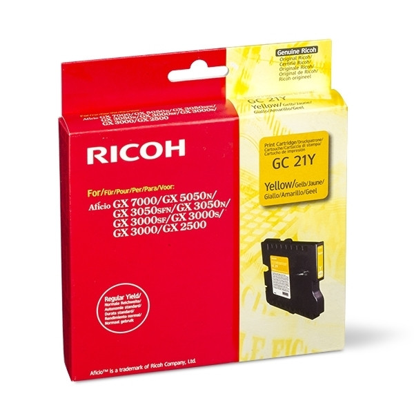 Κασέτα μελανιού Ricoh GC-21Y κίτρινο (πρωτότυπο) 074894 - 1
